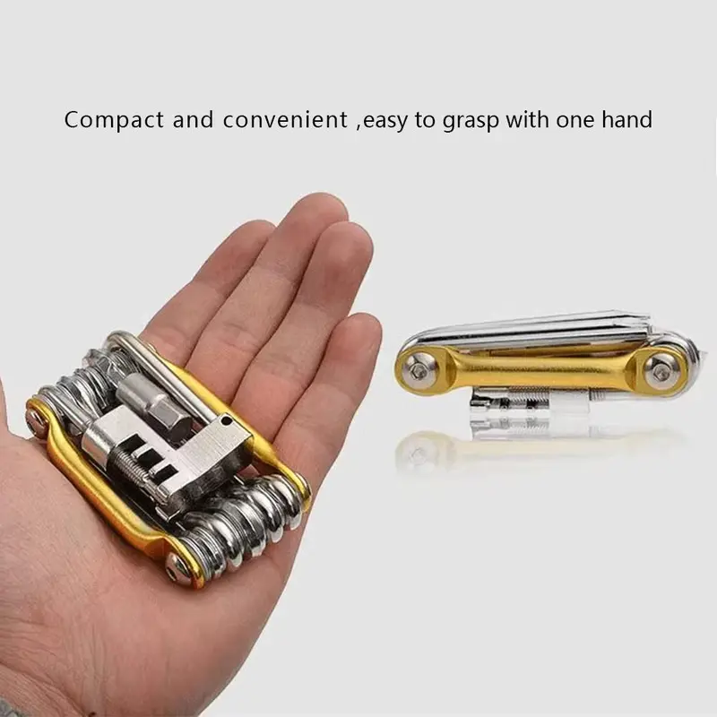 Bộ Dụng Cụ Phục Hồi Xe Đạp, Đa Chức Năng, 11 Trong 1, Bao Gồm Tuốc Nơ Vít Xe Đạp, Cờ Lê Lục Giác, Nan Hoa Và Xích 3