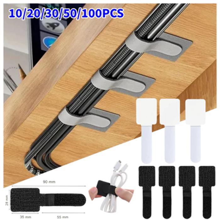 50 / 100 Chiếc Có Thể Tái Sử Dụng Dây Buộc Dây Tổ Chức Dây Giá Đỡ Dây Tự Dính Dây Có Thể Điều Chỉnh Dây Sắp Xếp Dây Đeo