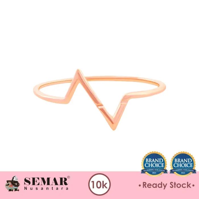 Cincin Emas Kylie Zig Zag Gold 10K Semar Nusantara 0