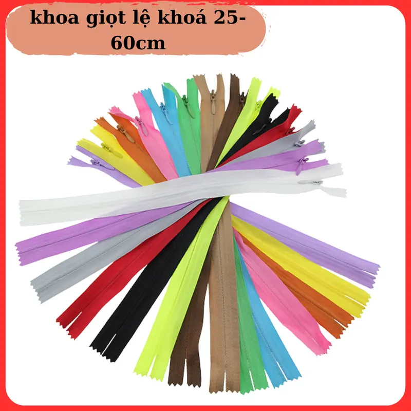 Khóa giọt lệ khóa 25cm-60cm khóa ĐEN-TRẮNG khóa MIX màu 0