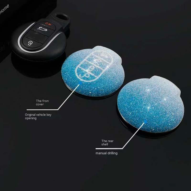 Product Introduction of Rhinestone Decor Car Key Case, 1 Count Car Key Protector, Fashionable Car Key Case for BMW Mini Cooper, Car Interior Accessories for Women & Girls 7
