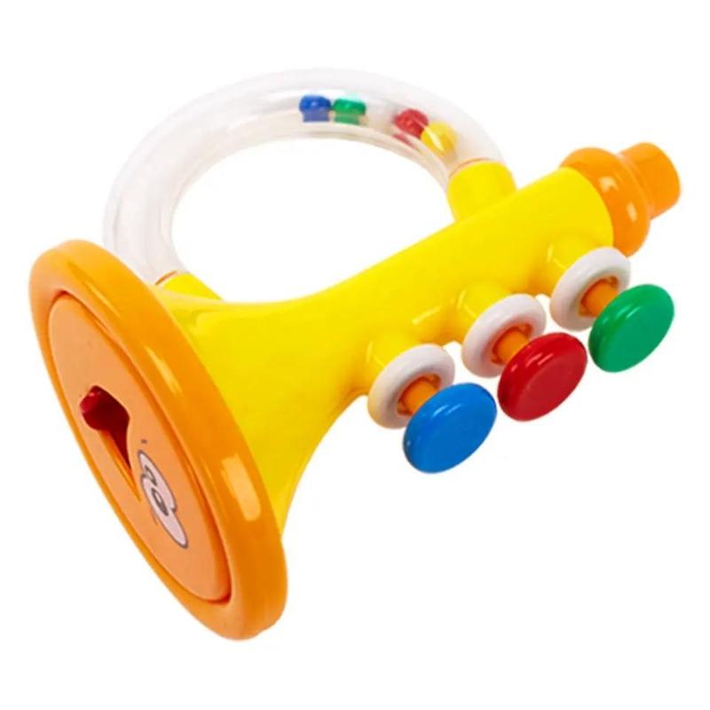 Trumpet Musical Instrument, Cute Colorful Trumpet with Pressable Keys, Baby Toys for Inspiring Musical Talents, Lightweight Music Toy for Birthday Gift 0