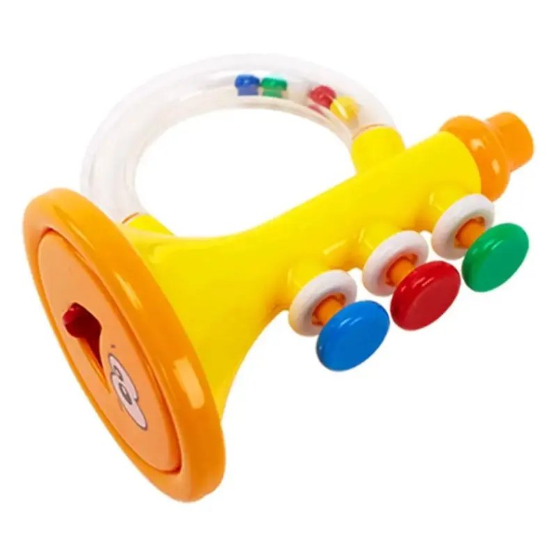 Trumpet Musical Instrument, Cute Colorful Trumpet with Pressable Keys, Baby Toys for Inspiring Musical Talents, Lightweight Music Toy for Birthday Gift 0