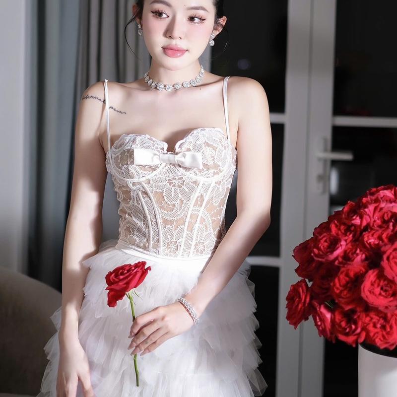 ĐẦM ÁO CÚP REN CHÂN VÁY XOÈ  BY OANH BIBI - 1523 1