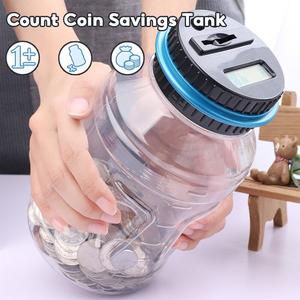Tabung Budak Comel DIGITAL TAP Coin Bank Malaysian Shilling Piggy Bank Digital Transparent LCD Mengira Simpanan Syiling
