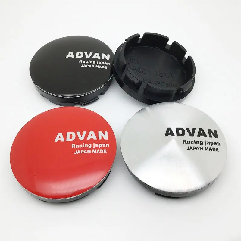 4pcs 56mm For ADVAN Car Wheel Center Cap Hubs Emblem Badge Auto Styling Dusproof Decal Cover