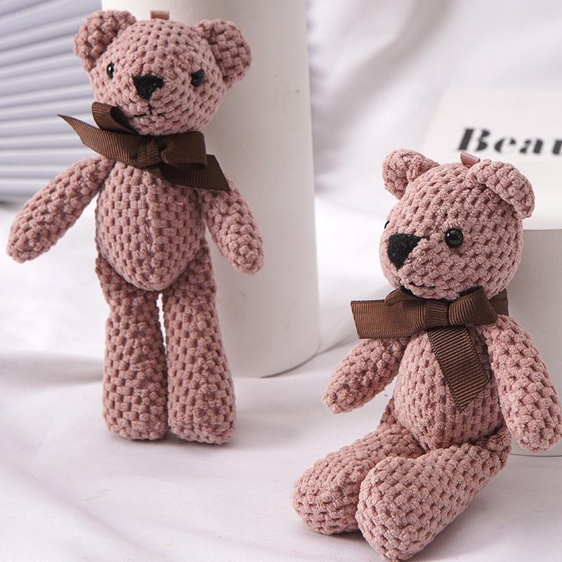 Product Introduction of Baby Bear Stuffed Plush Toys 15CM Plush Animals Cute Bag Key Pendant Children Dolls Birthday Gifts Wedding Party Decor 4