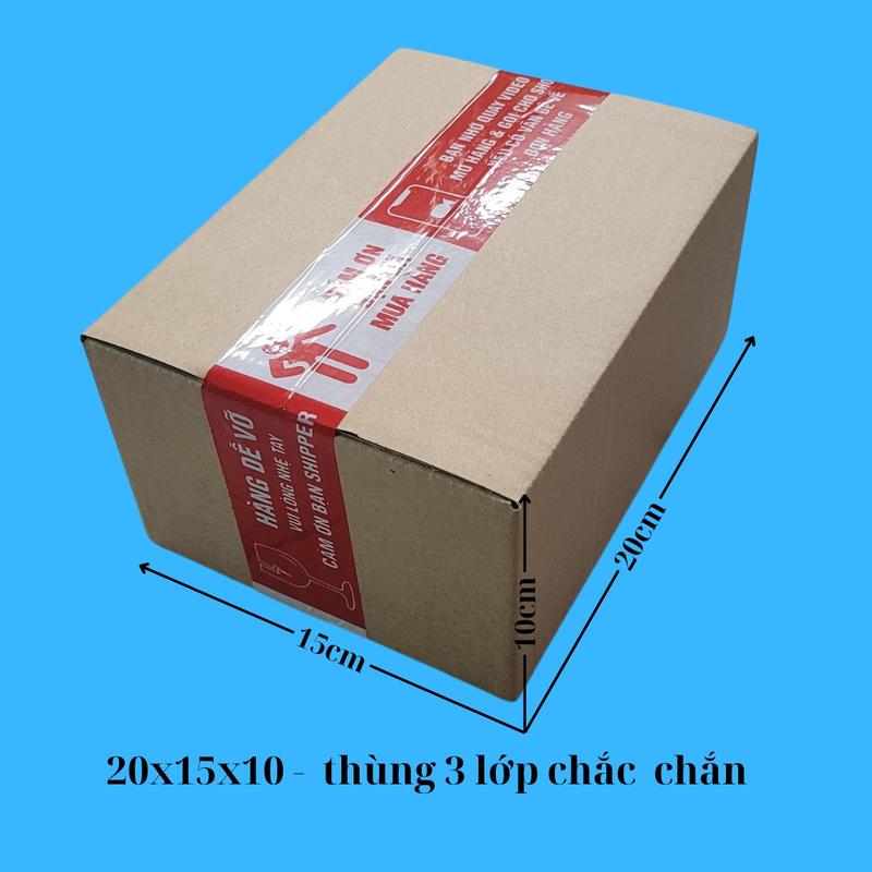 Size 20x15x10-50 Cái Thùng Carton Đóng Hàng Thùng Giấy 3 lớp cứng chắc chắn hopshipcod hộp carton