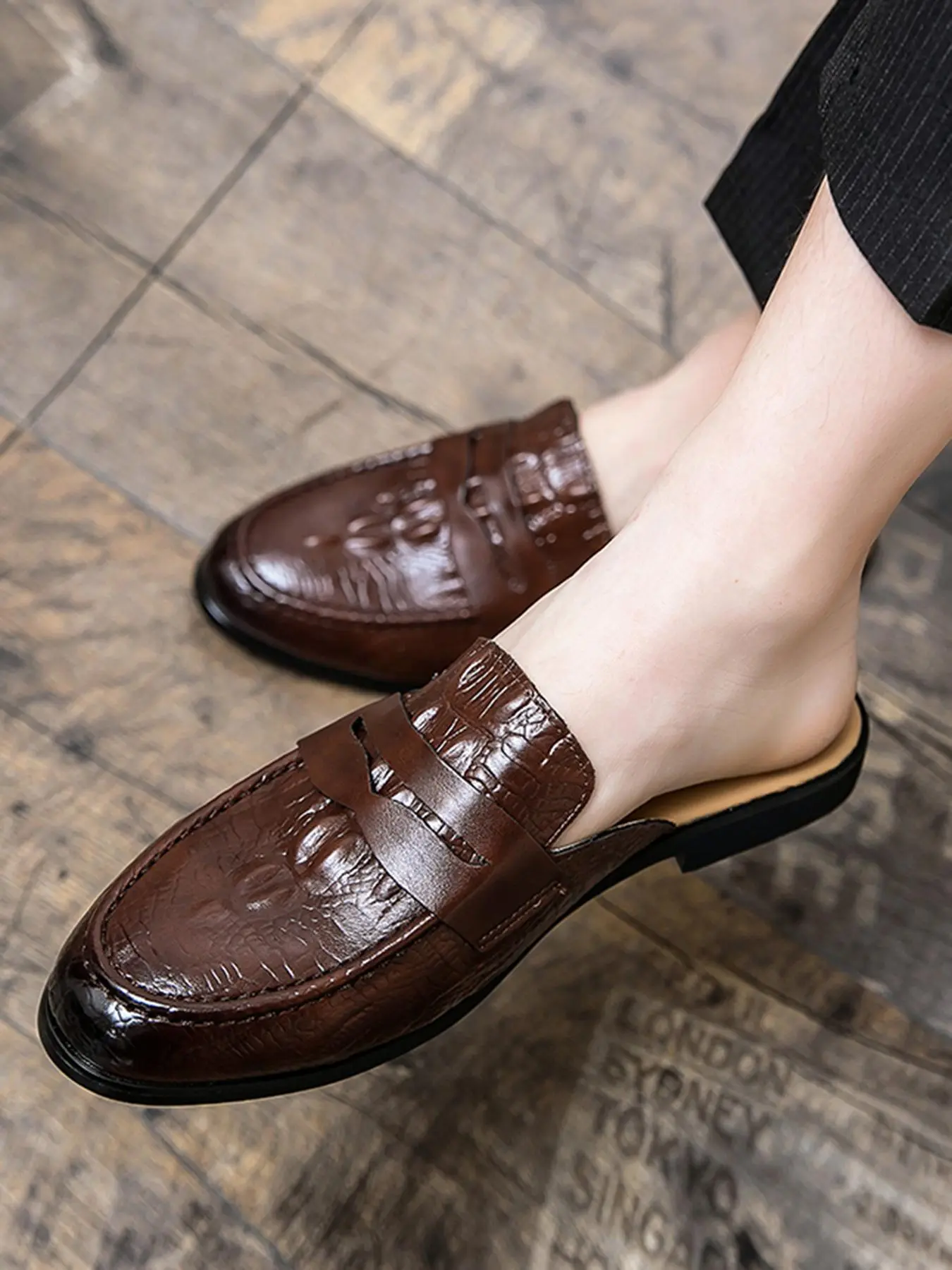 Men's Business Style Embossed Design Loafers, Casual Comfortable Slip-on Shoes for Daily Wear, Fashion Shoes for Party, Daily Clothing Decor, Boy