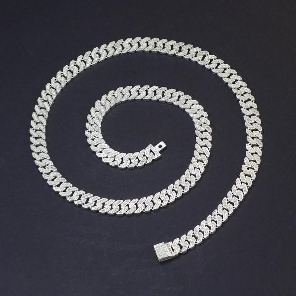  TNJ Dây chuyền cuban bạc bản vuông 7mm DCK0089 