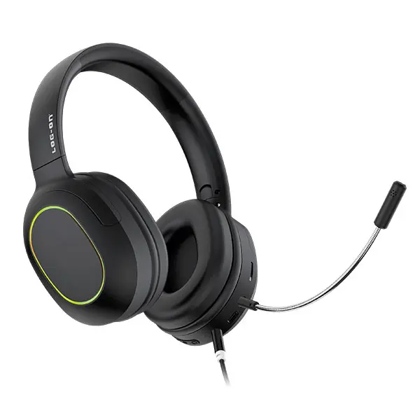 LOG-ON HEADPHONE STEREO   WIRELESS BT5.3 WIRED 2IN1 HEARON8 LO-HP8 Bluetooth Headset Led Microphone Earphones  Headphones  Pc full bass 3