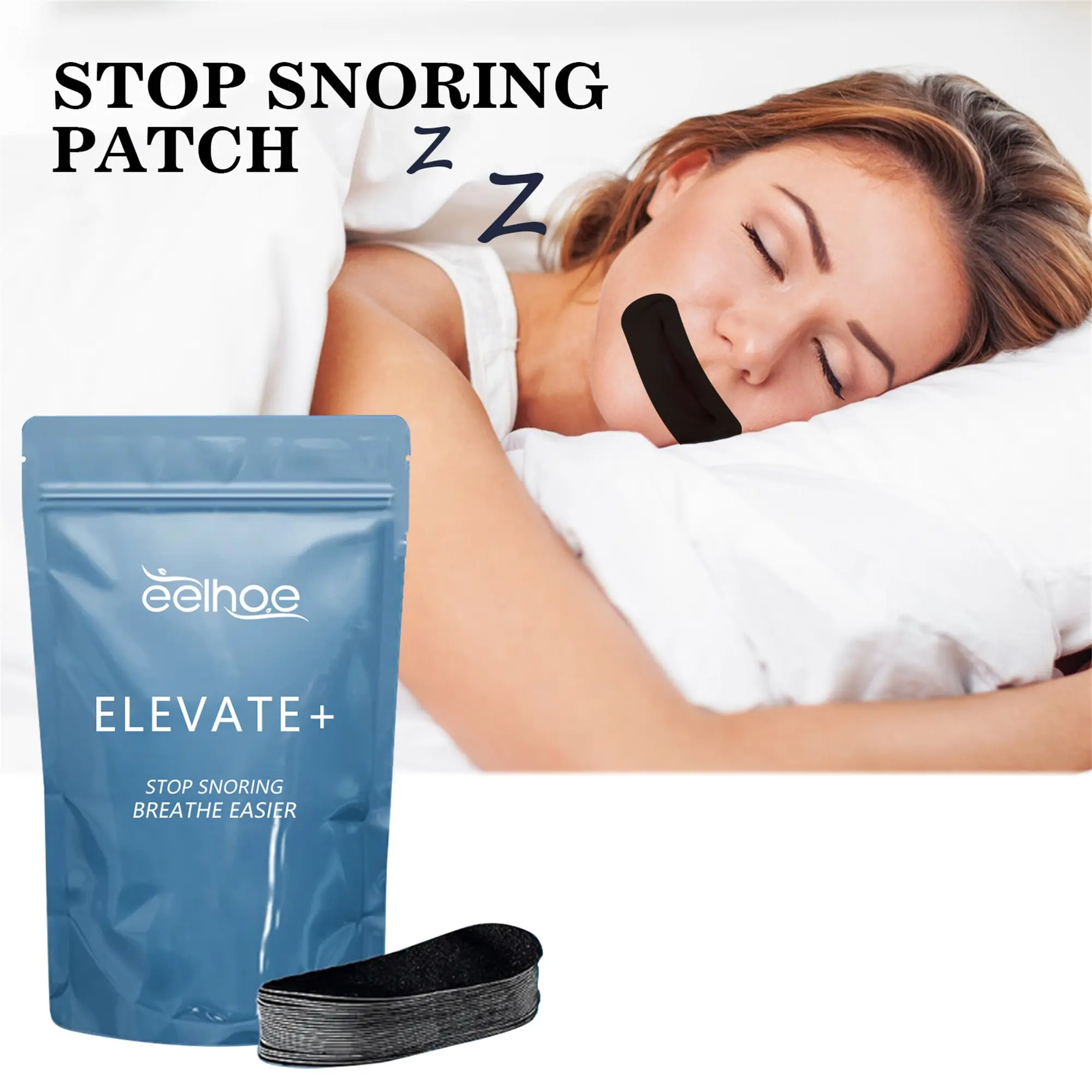 30Pcs Mouth Tape for Sleeping Snore Stopper Mouth Breathing Snoring Strips Tape for Men Women Anti-Snoring Patch