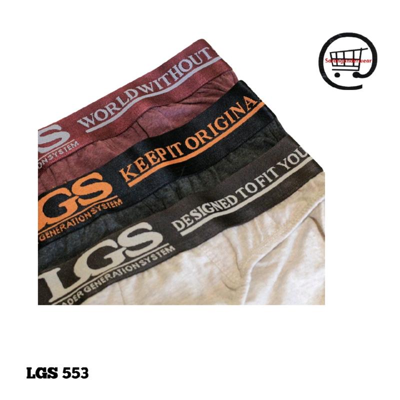 Celana dalam Pria dewasa LGS SPORT LEMN.553-3 Katun Segitiga 8