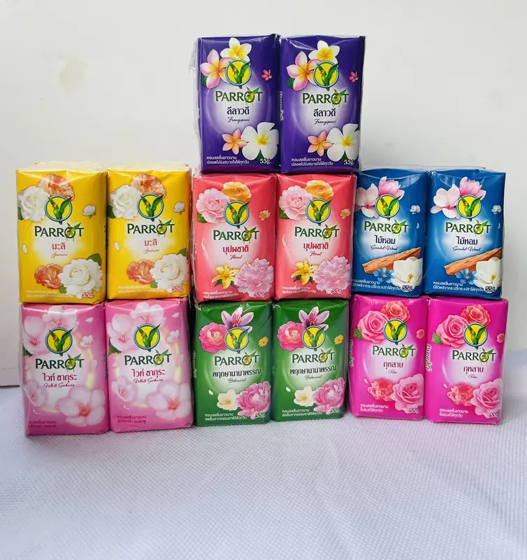 [Date 2028] Xà Phòng Con Vẹt Thái Lan Xà Bông Tắm Parrot (55g x 6 Cục Soap Đủ Màu) 3