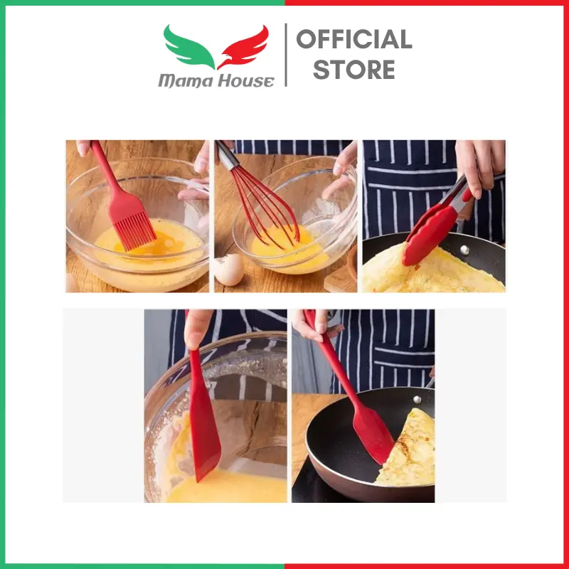 [MH] Set Alat Masak Silikon Baking Props 5 In 1 Food Grade Tahan Panas 5