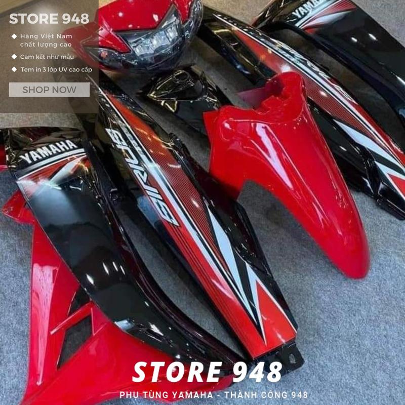 Dàn áo Sirius 110 Đỏ Đen mẫu tem Sirius - Tặng Tem