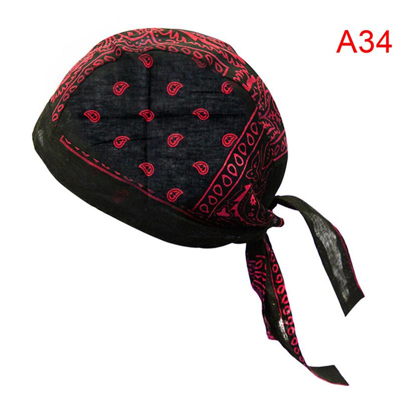 Product Introduction of Women Men Bandana Hat Cotton Unisex Durag Print Cap Fashion Pirate Head Scarf 26