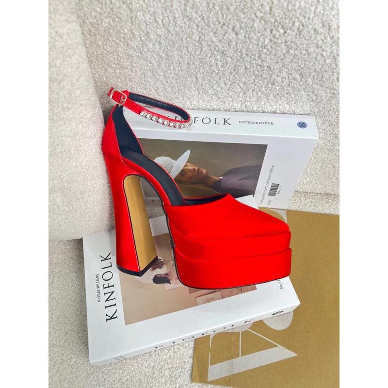 GIÀY 15 PHÂN CAO GÓT NỮ HOTTREND ĐÍNH ĐÁ XOÀN SANG CHẢNH CÁ TÍNH PHÙ HỢP MỌI BỘ ĐỒ PAMIU SHOES Có Quai 5