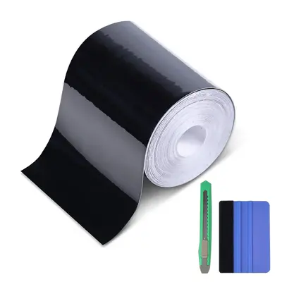 VViViD High Gloss Black Carbon Fiber Vinyl Wrap – 12" X 20' Roll, Air-Release Adhesive For DIY Car Detailing