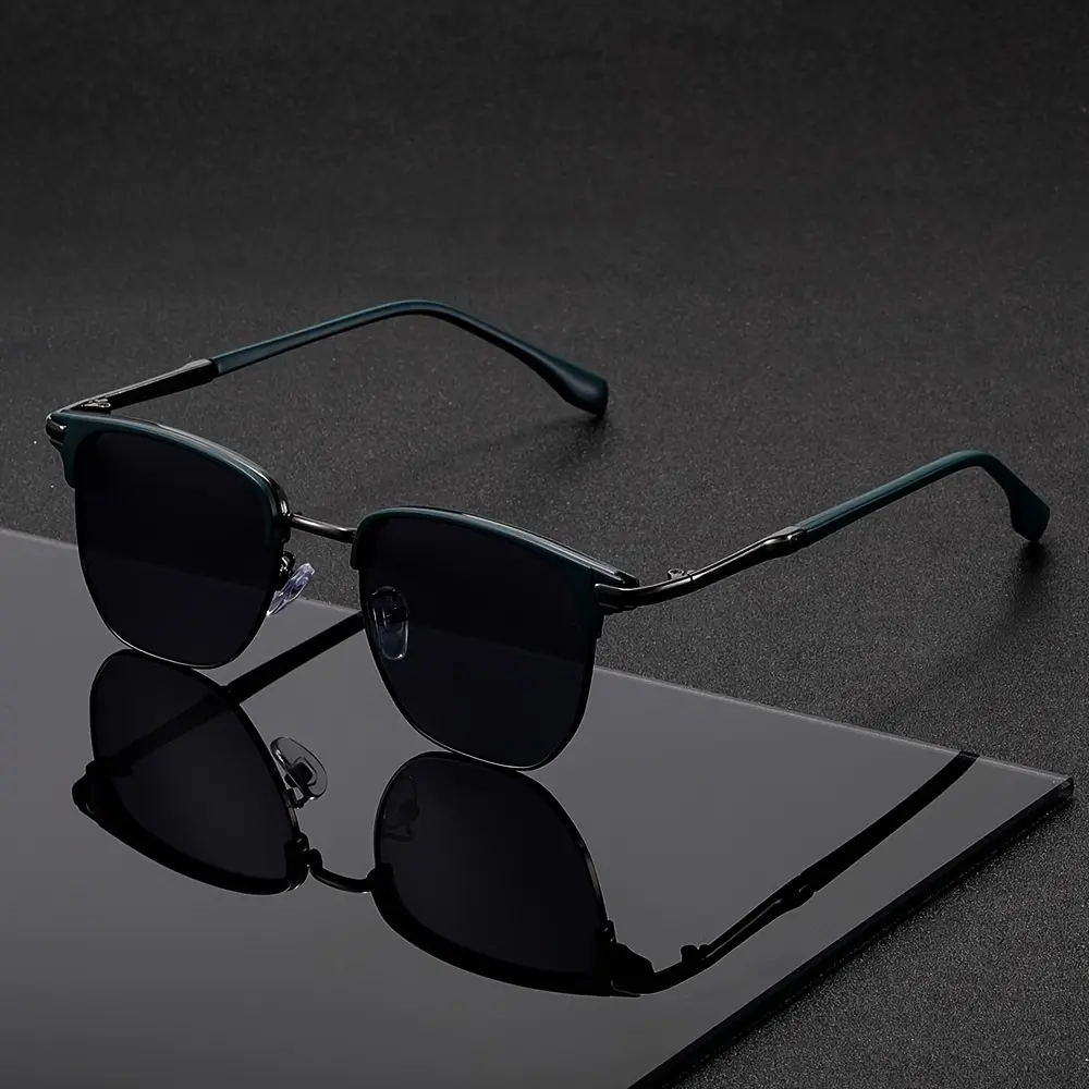 New! Stylish Dual-Tone Frame Glasses - Elegant Black & Golden, Ultra-Thin Arms, High-Quality Polycarbonate Lenses, Decorative Eyewear for Everyday Fashion, Everyday Fashion Glasses | Stylish Dualtone Frame | Decorative Eyewear