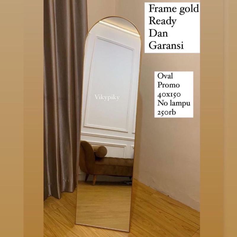 TERMURAH Vanity mirror OVAL by Vikypiky ukuran 40x150cm Kaca 1