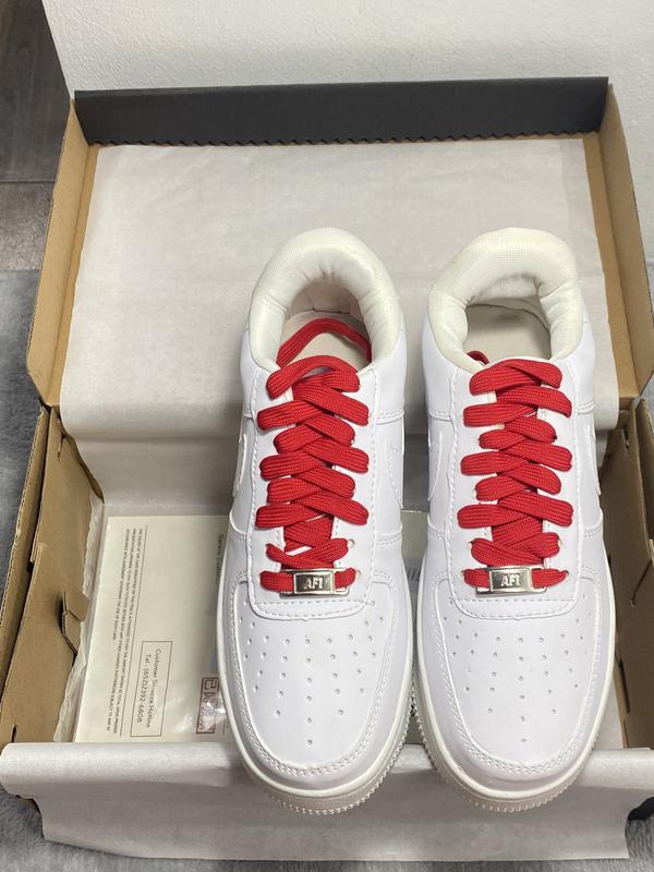 Giày AF1 Bản Supper Trắng Phối Đỏ Siêu Cấp FUllSize Nam Nữ