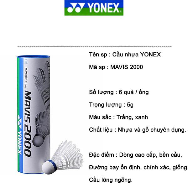 Cầu lông nhựa YONEX MAVIS 2000