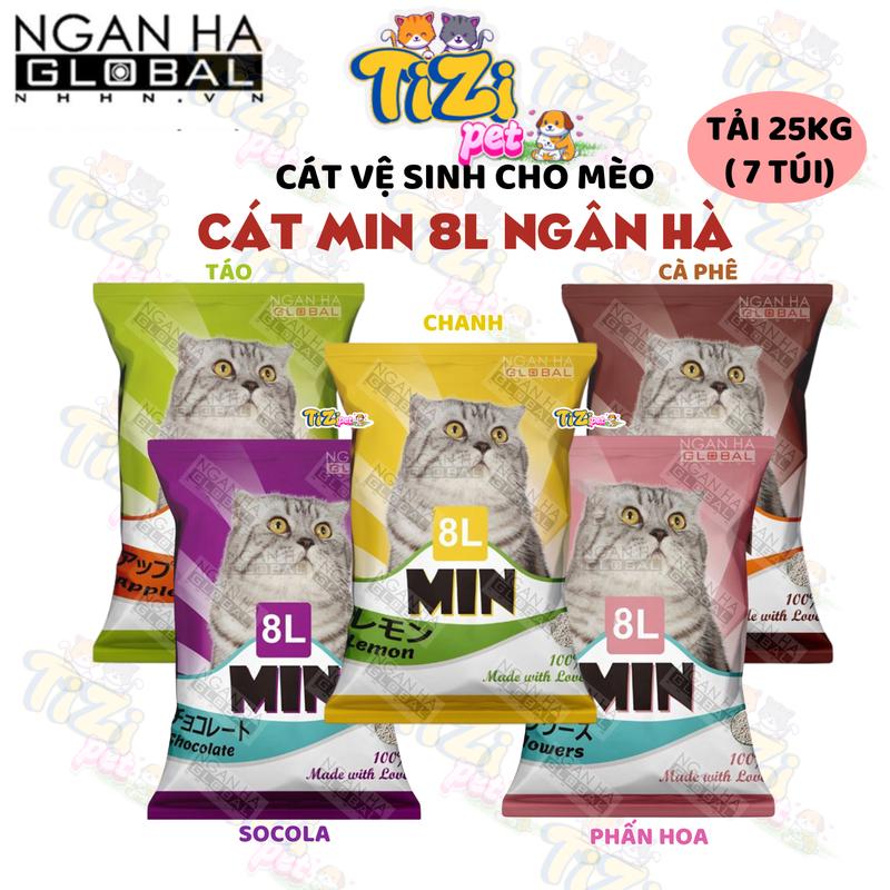  Cát mèo Min túi 3.6kg Cát vệ sinh cho mèo Min 8L nguyên tải Cát mèo Min Ngân Hà chính hãng vón tốt - Bình Dương 
