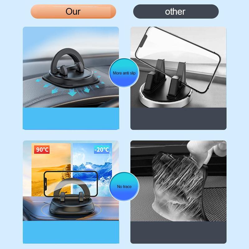 Product Introduction of 360 Degree Rotatable Car Phone Holder, Car Dashboard Phone Holder, Universal Car Interior Accessories for iPhone & Android Phones 7