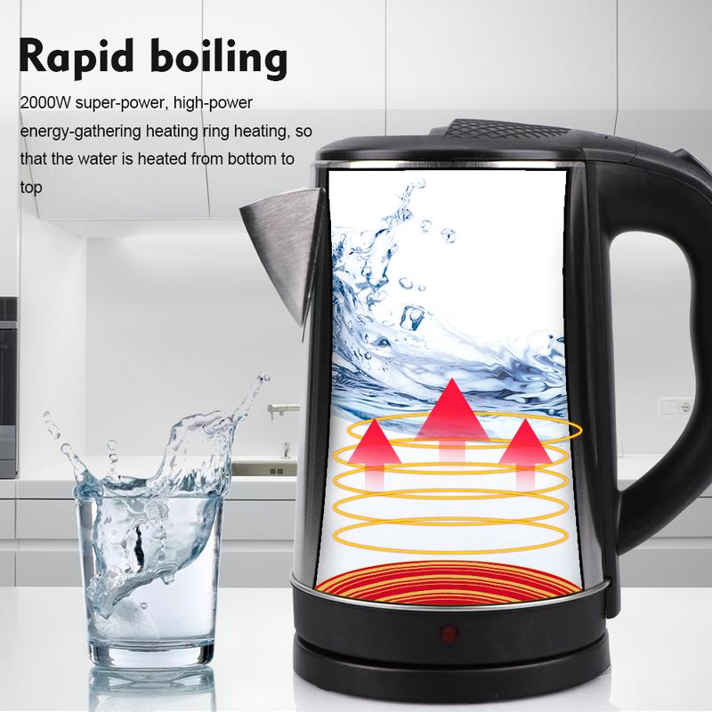 Product Introduction of 2.3L Stainless Steel Inner Tank Electric Kettle Fast Boiling Kettle Household Automatic Power Off Kettle 9
