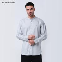 Gambar Bombboogie Kemeja Koko Pria Stroby 24968B5LG - XL, Light Grey dari Bombboogie Kota Bandung 1 Tokopedia