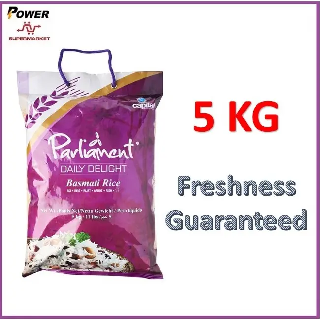 Parliament Basmati Briyani Rice. 5 KG Pack. Freshness Guaranteed. Min 1 Year Shelf Life. Local SG Stock. Express Deliver