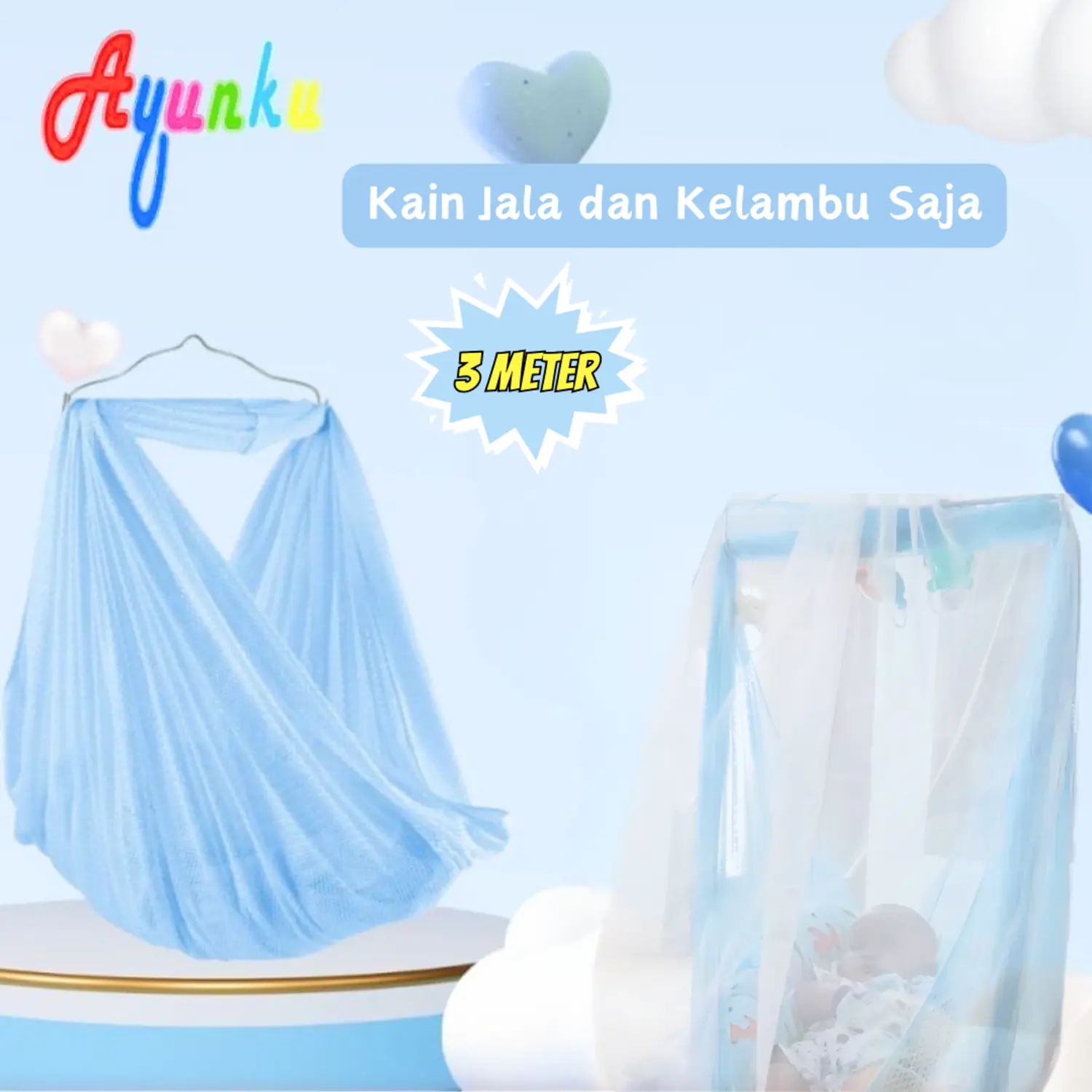 Kain Ayunan Bayi Dan Kelambu Anti nyamuk Ayunku Ayunan Bayi