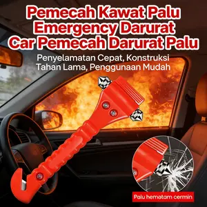 Palu Pemecah Kaca Mobil 2 in 1 + Pemotong Sabuk Pengaman - Model [Model Name], Panas, Panjang [Measurement] cm, Aksesoris Keamanan Mobil Multifungsi, Portable & Praktis