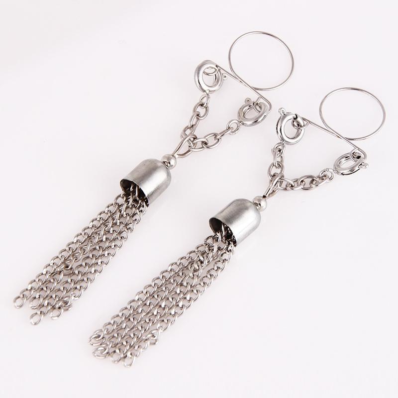 Product Introduction of Tassel Nipple Ring New Nipple Ring Tassel Chain Fake Nipple Ring Breast Jewelry Body Piercing Jewelry 8