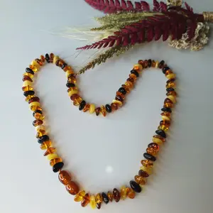 TERLARIS Kalung Amber Dewasa Premium Multicolor Nugget  by Amber Bee Amethyst kalung anak gala sky tridatu kalung kesehatan anak