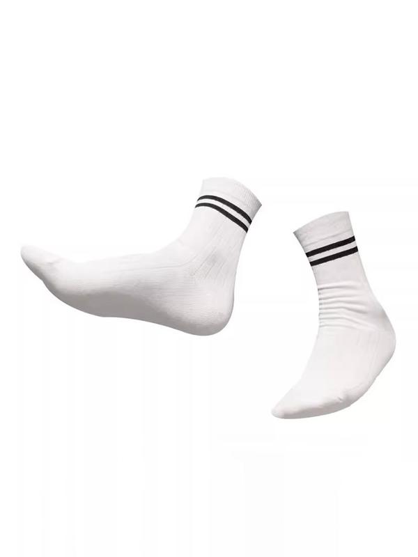 Men's 6 Pairs Colorblock Striped Print Crew Socks, Casual Comfortable Breathable Mid-calf Socks for Daily Wear, Menswear Socks for Men 6