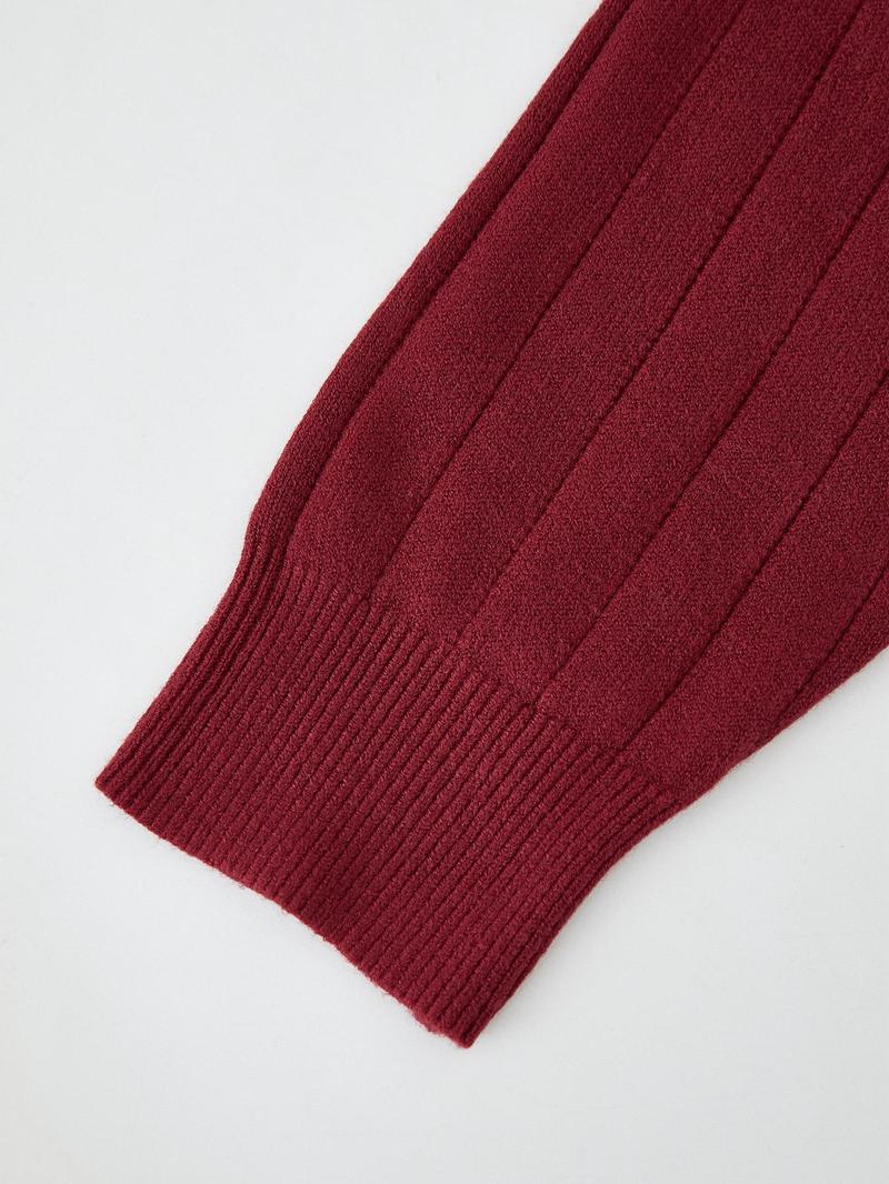 Product Introduction of 【Plus Size】 Solid Drop Shoulder Sweater, Casual Long Sleeve Scoop Neck Jumper for Spring & Fall, Women's Clothing for Daily Wear 9
