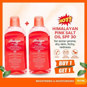 Pink Himalayan Salt  Oil for Smooth Non-Oily Skin and Darkness Reduction herbal brush scrub calamine lotion itchy shea butter in  acne treatment  free  & massage oil silicone sun is buy take moist body spf 24 pa pollution protection serum burst