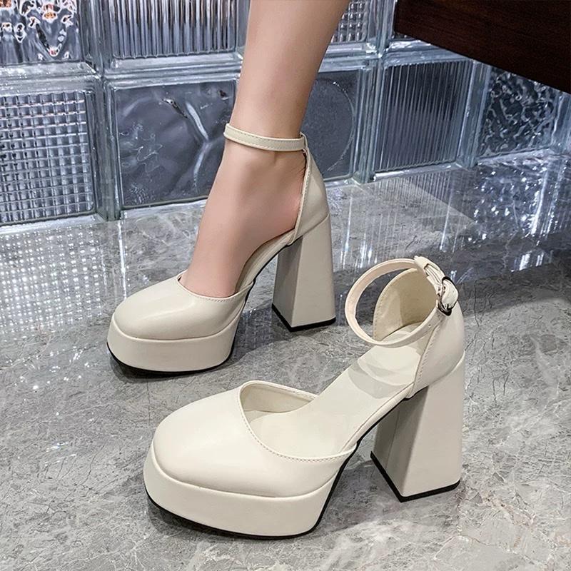 [ HÀNG CÓ SẴN] 40-43 Giày cao gót da mềm 12cm BIG SIZE 2