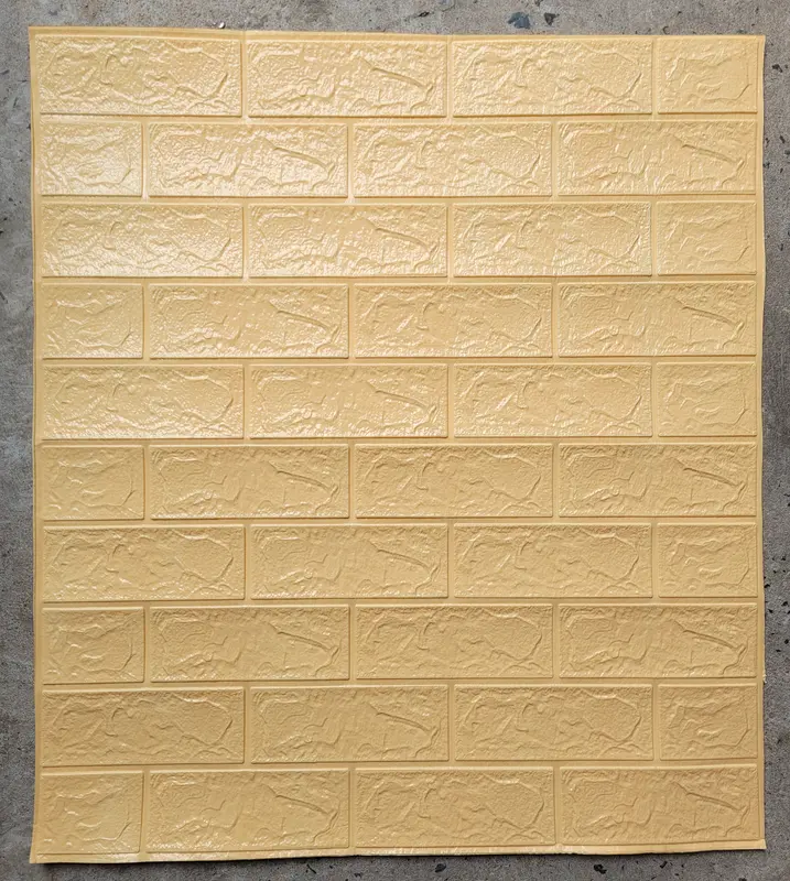 Combo 10 tấm Xốp Vân Gạch màu Trắng khổ lớn 70x77cm dày 3mm 8