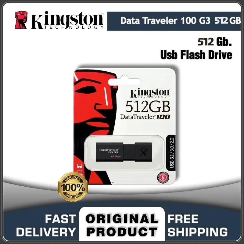 Ổ đĩa Lung Linh USB, Kington, 64GB, 128GB, 256GB, 512GB, Ổ đĩa Bút, Tốc độ cao USB 3.0, PenDrive 0