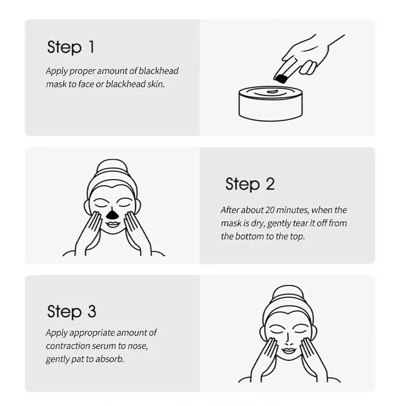 Bamboo Charcoal Blackhead Peel-off Mask, Deep Cleansing Facial Mask, Facial Skin Care Product for Women & Men 6