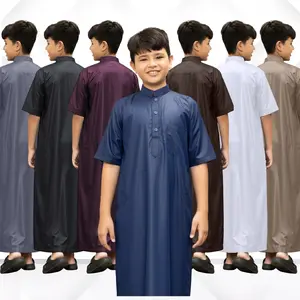 Annurzam | Jubah Anak Laki - Laki 9 - 16 Tahun Lengan Pendek Hamzah Series