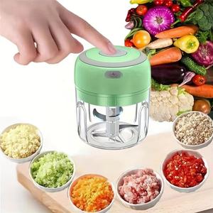 電気ミニニンニクチョッパー、USB充電式野菜チョッパー、家庭用キッチン家電、フードプロセッサーキッチンアクセサリー