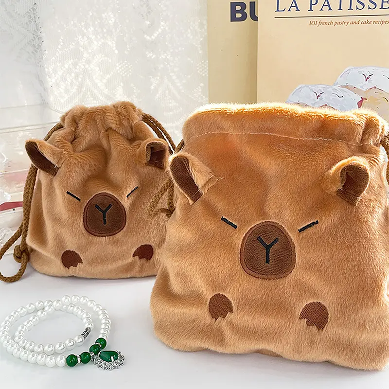 Túi Nhồi Bông Capybara, Hàng Mới Về, Thiết Kế Cá Voi, Có Dây Rút Và Túi, Cầm Tay, Dung Tích Lớn, Túi Xách, Phong Cách Thường Ngày Nhẹ, Thích Hợp Cho Du Lịch, [Wxx] Bag Tote Nữ Chữ Nhật