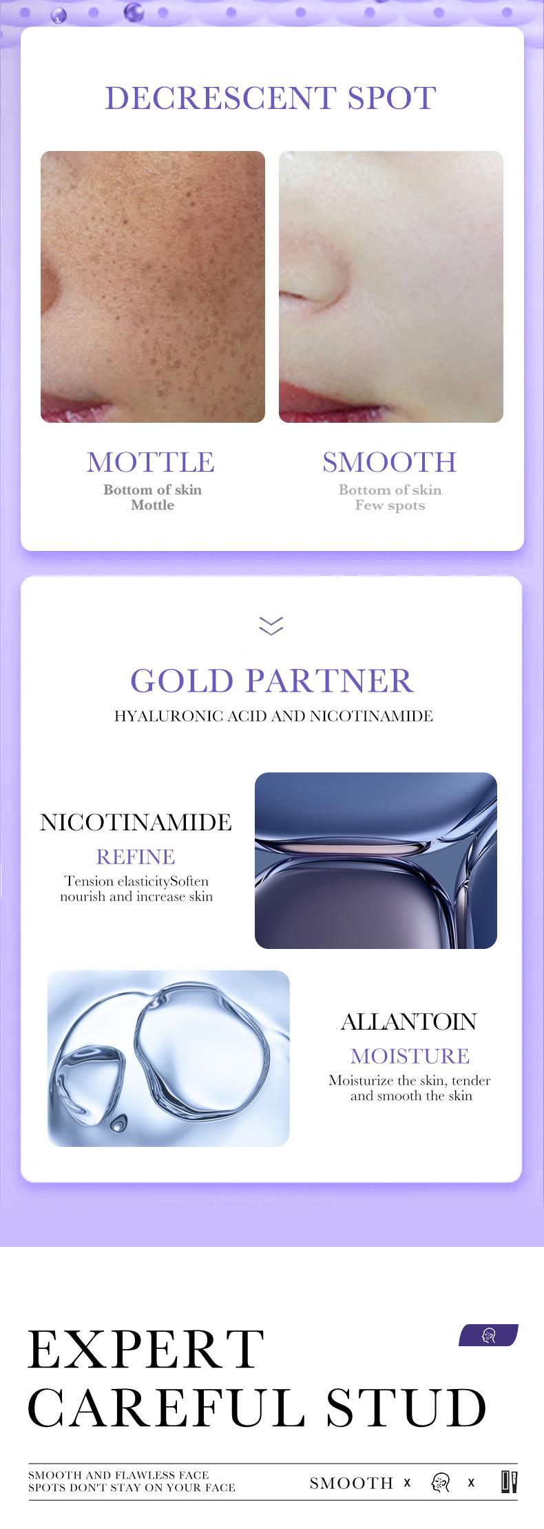 Product Introduction of Niacinamide serum whitening Dark Spot Remover Serum 30ml melasma serum remover melasma and Pekas Remover Serum original whitening and freckle removing oil small molecule time coagulation extract orchid semen tening anti-wrinkle  jhy005 5