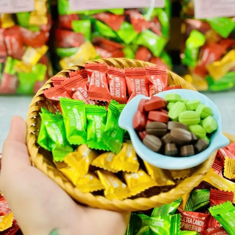 MIX 8 VỊ MILKTEA Kẹo Trà Sữa Ít Đường Assam, Latte, Matcha 100Gram Thơm Ngon Hot 2024 4
