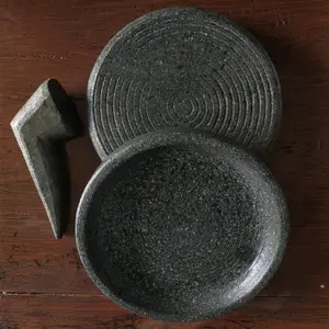 Cobek Batu Asli 18cm FREE ULEKAN Kitchenware