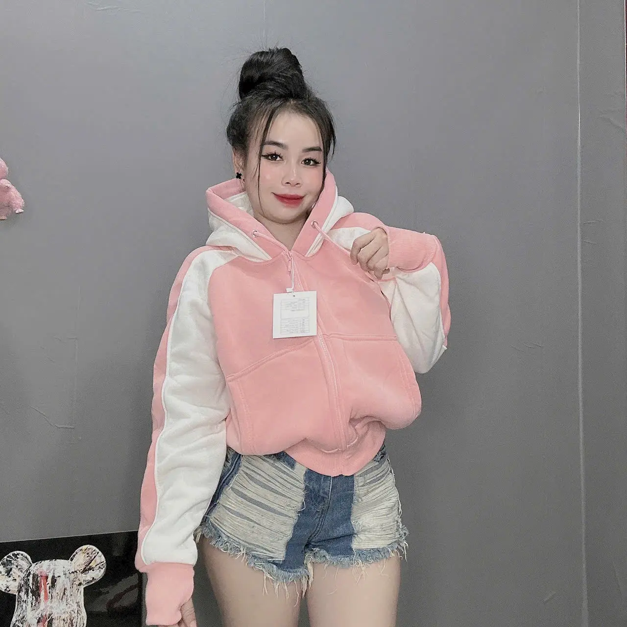 ÁO KHOÁC NỈ HOODIE ZIPPER CLASSIC FORM LỬNG TRƠN NÓN 2 LỚP DÀY DẶN UNISEX Nữ Women Jacket Có Túi Top aokhoac ni 4 tui aokhoac dep